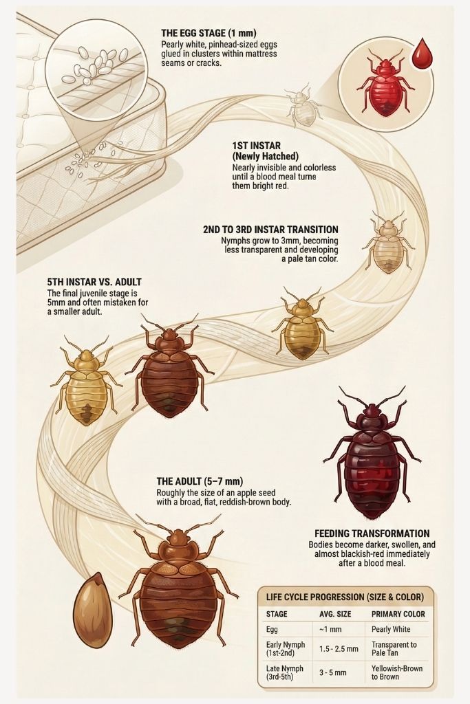 Bed Bug Life Cycle From Egg to Adult